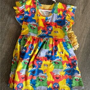 Vintage Sesame Street Colorful Character Dress